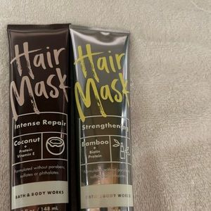 Bath and body works hair mask bamboo HTF. Brand new. Strengthening. Set of 2